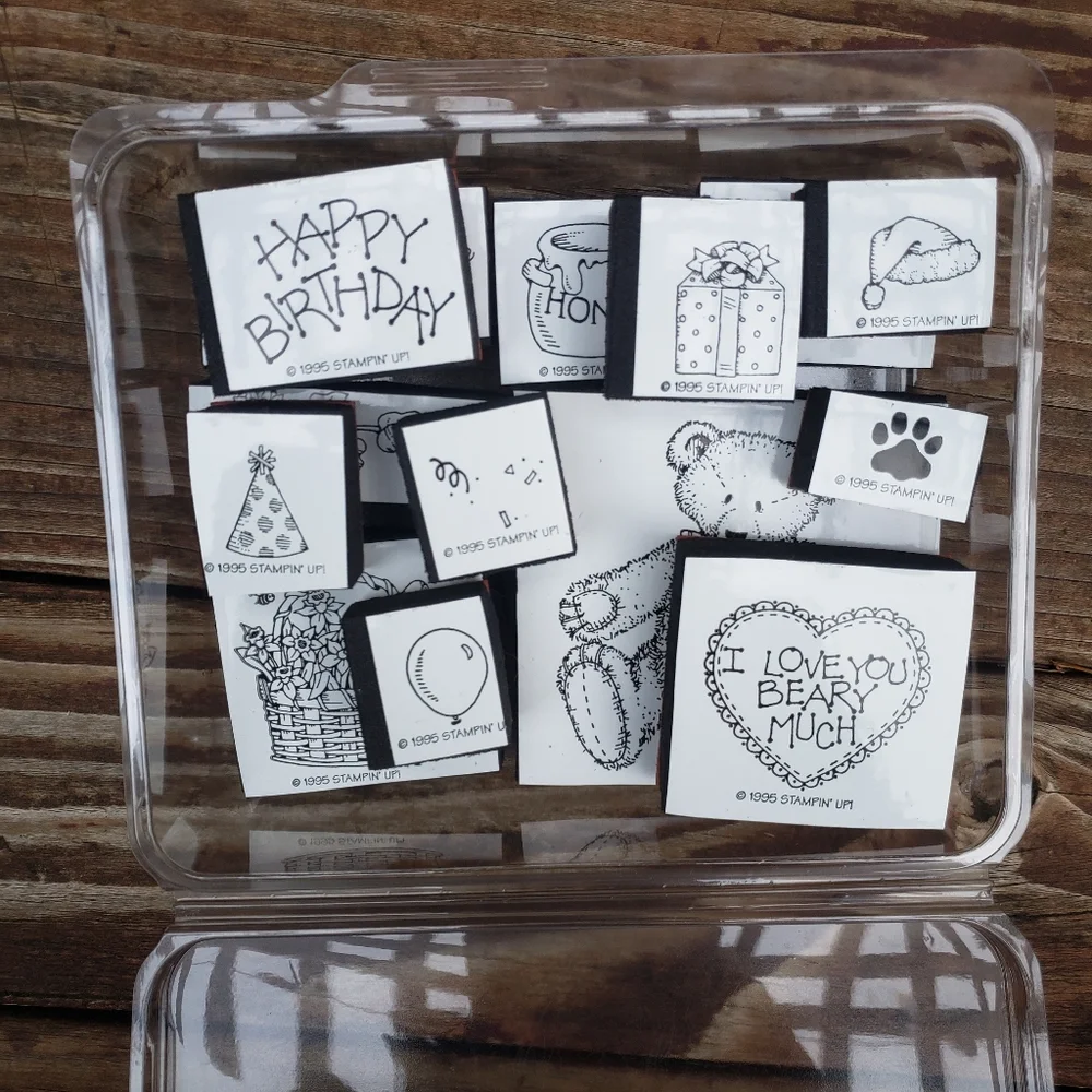 1995 Stampin Up! Rubber/Foam Stamps- Special Occasion Collection (15 IN TOTAL)